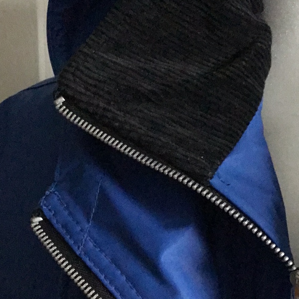 Rain Jacket Waterproof Gorpcore Blue Raincoat Size M - Picture 3 of 12